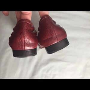 Brighton Flats deep red with silver accents